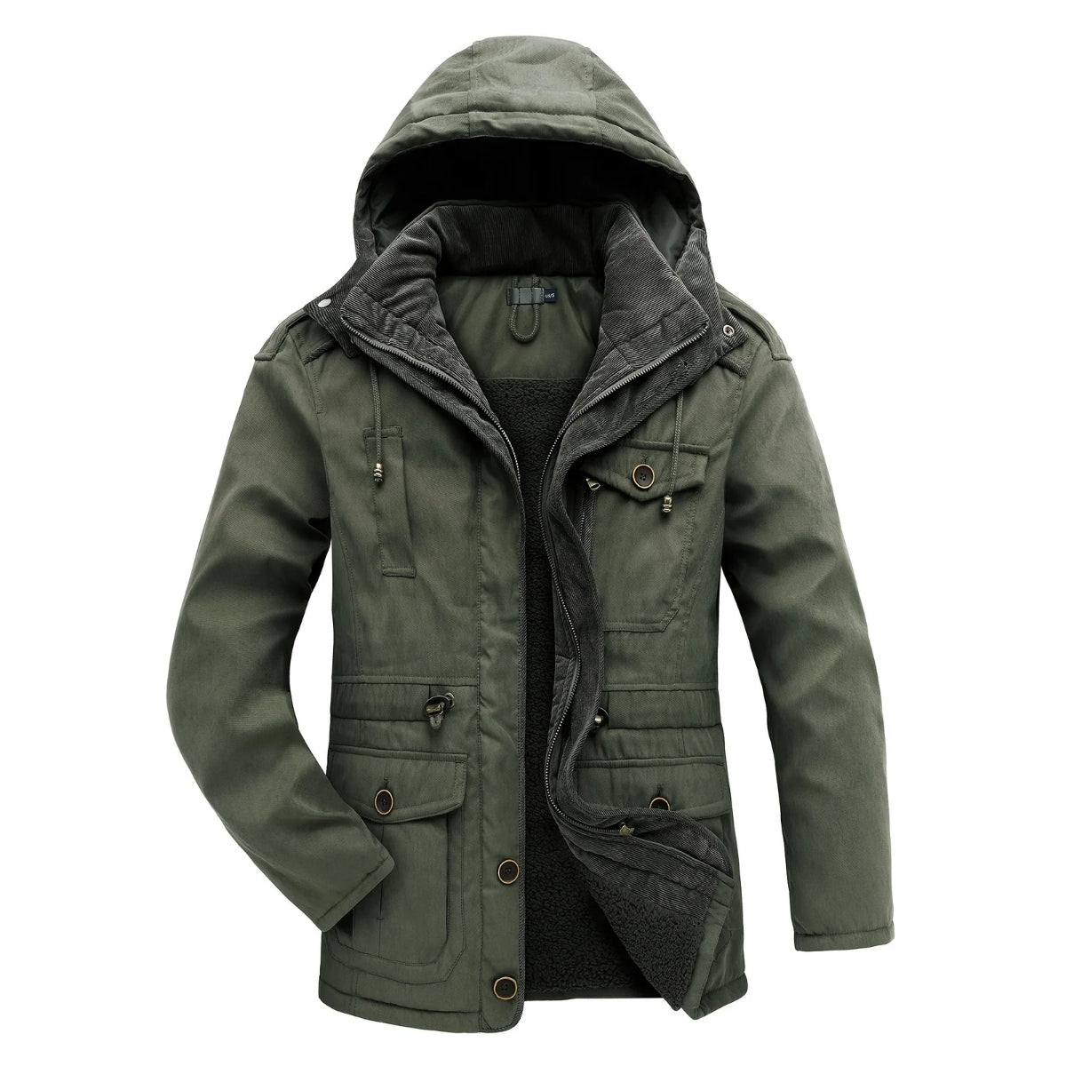 Jonas Varm tyk vinterfrakke med hætte