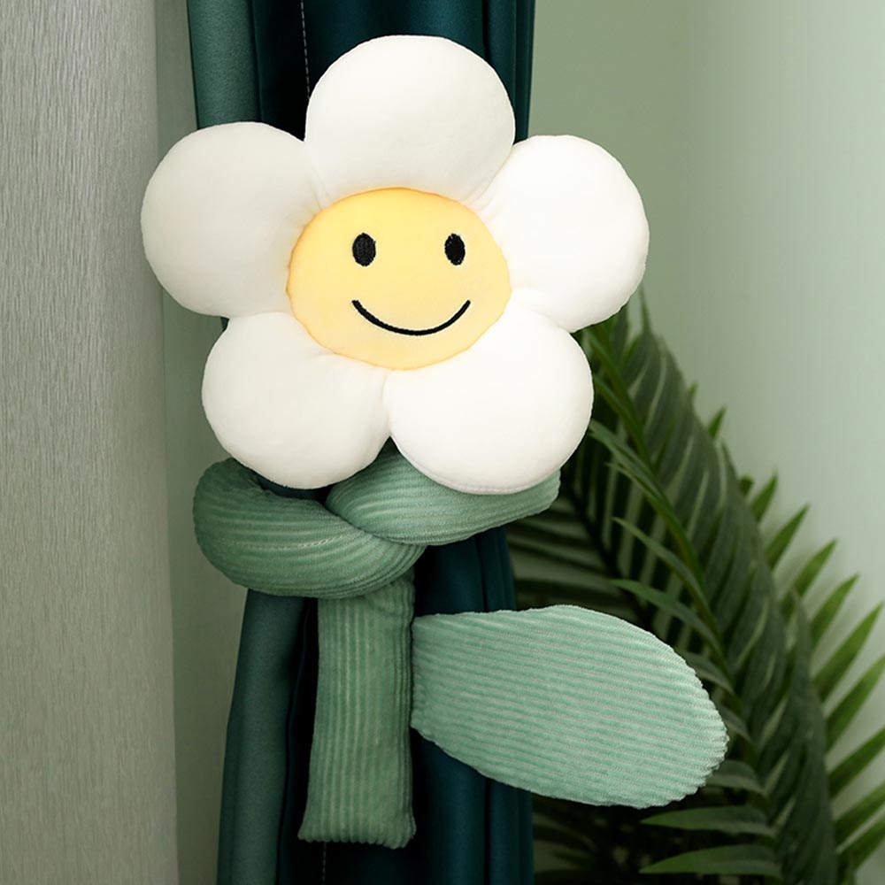 BlossomSmiles - Plys-blomstret Smiley-gardinbinding