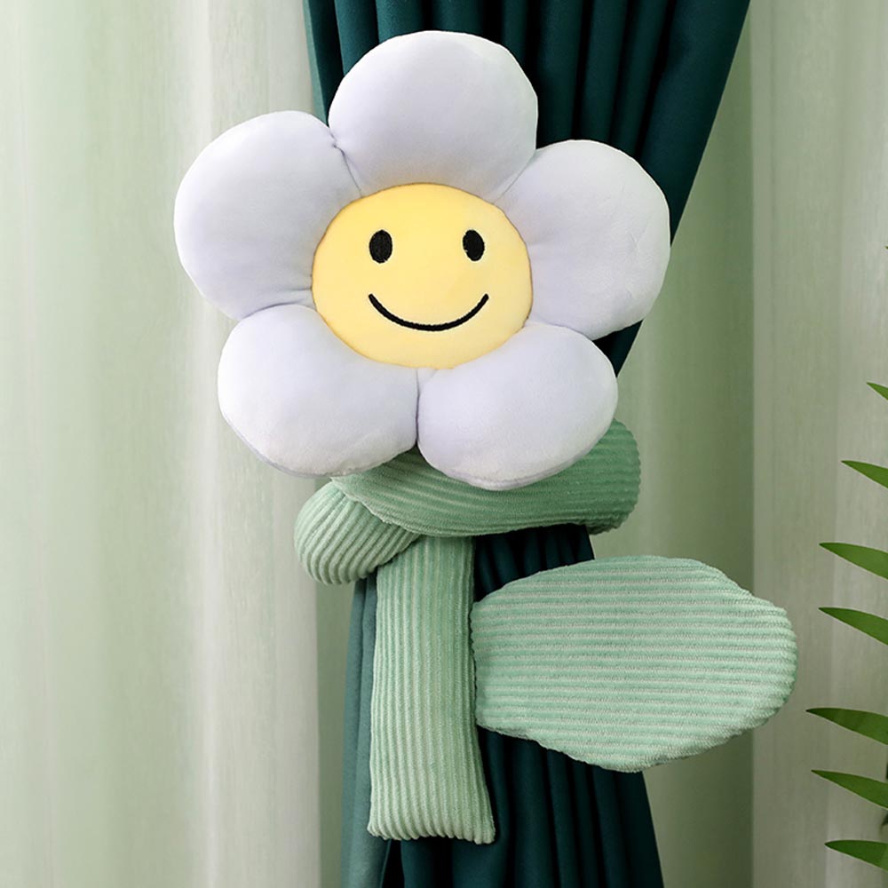 BlossomSmiles - Plys-blomstret Smiley-gardinbinding