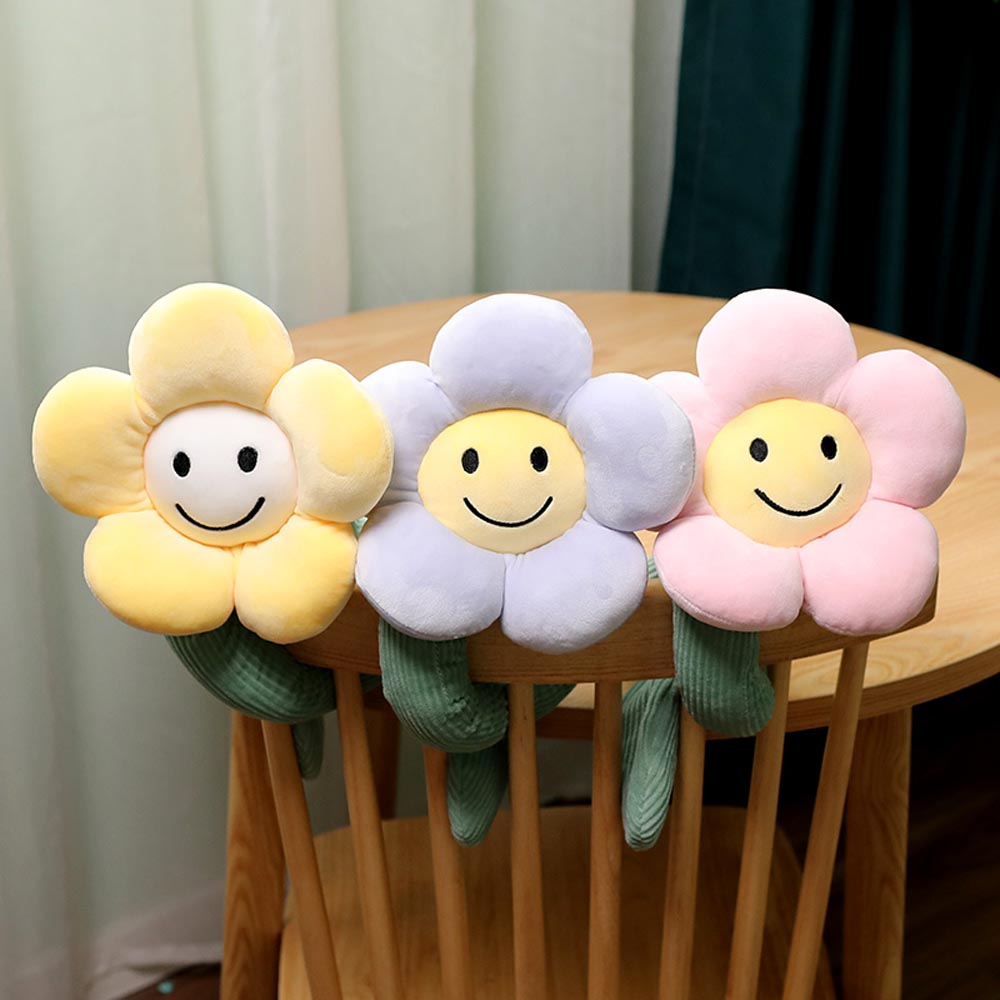 BlossomSmiles - Plys-blomstret Smiley-gardinbinding