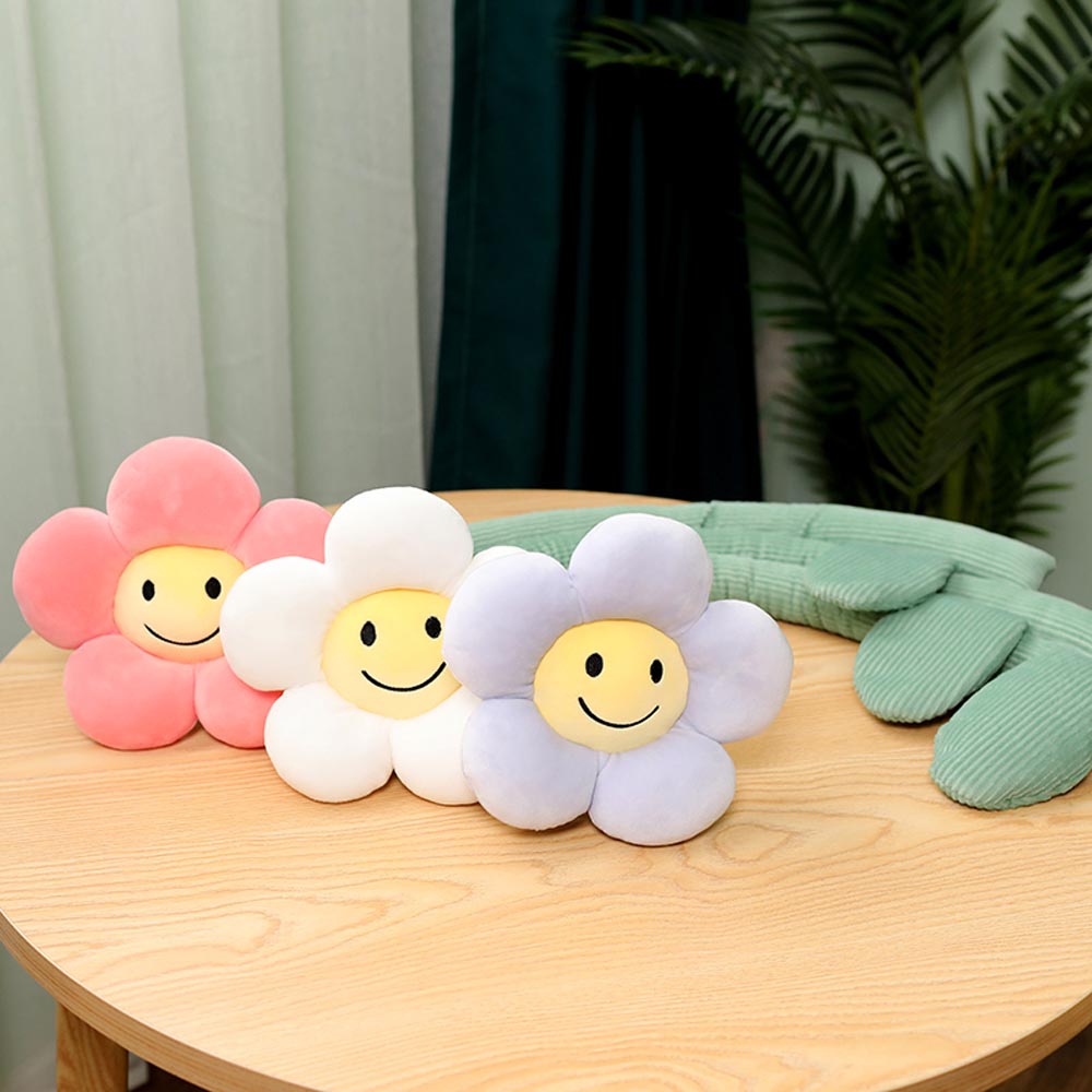 BlossomSmiles - Plys-blomstret Smiley-gardinbinding