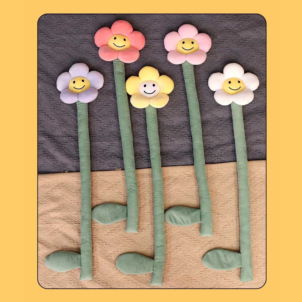 BlossomSmiles - Plys-blomstret Smiley-gardinbinding