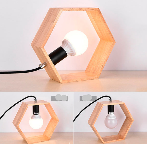ModernMinimal - Geometriske træaccentlamper