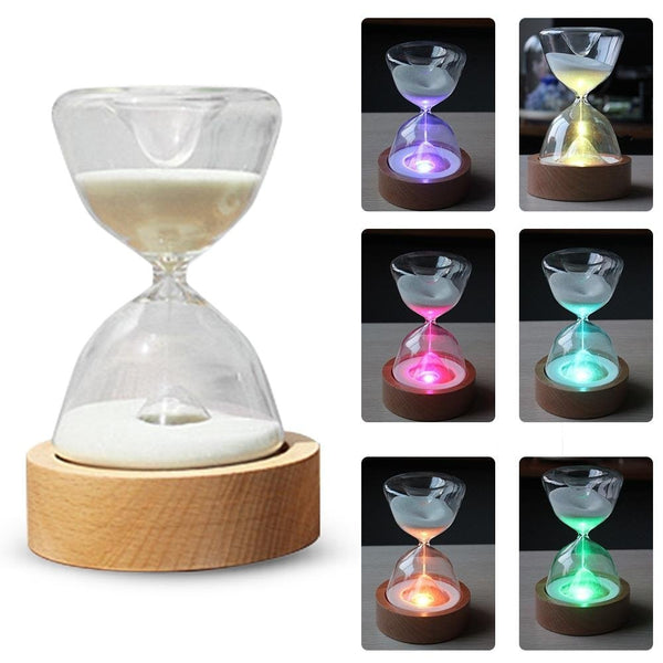 TimelessGlow - Elegant LED timeglas-natlys med fjernbetjening