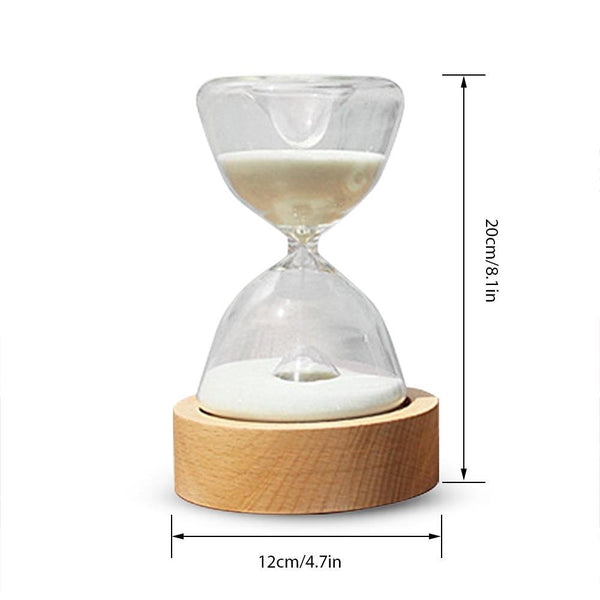 TimelessGlow - Elegant LED timeglas-natlys med fjernbetjening