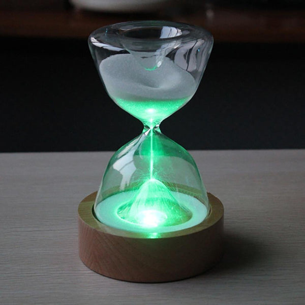 TimelessGlow - Elegant LED timeglas-natlys med fjernbetjening