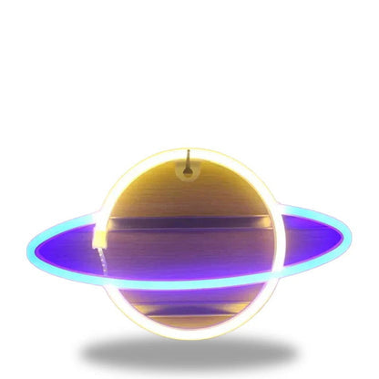 CosmoGlow – Planet-inspirerede vægmonterede neonrørlys