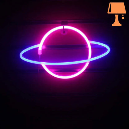 CosmoGlow – Planet-inspirerede vægmonterede neonrørlys