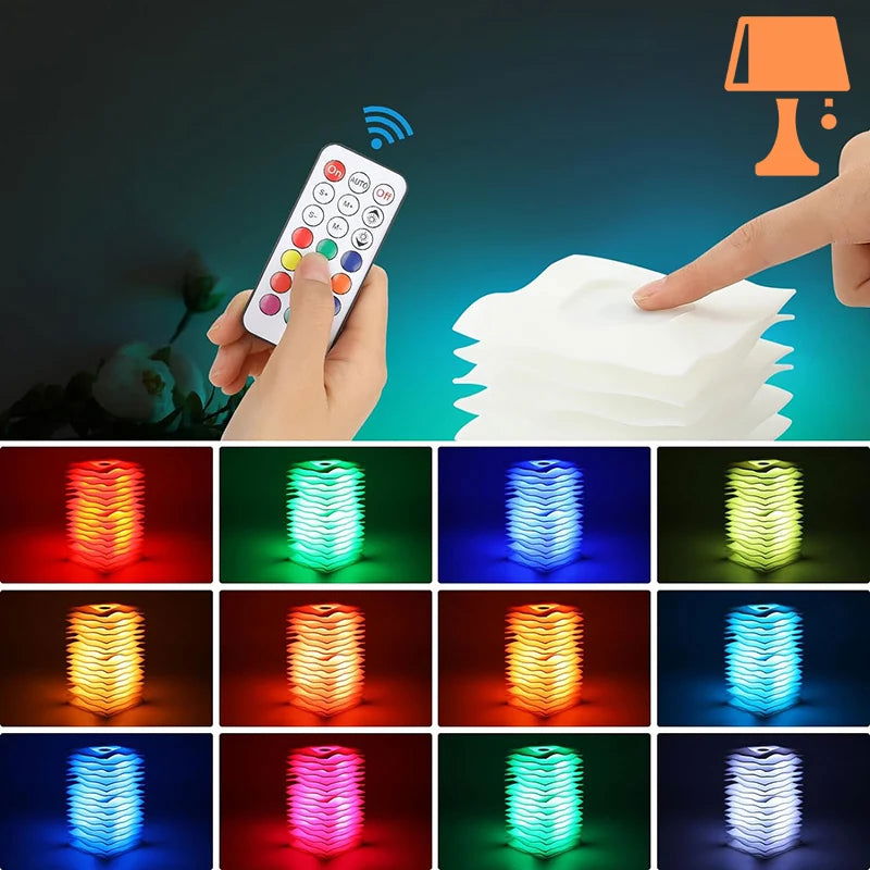 WaveGlow - Kunstnerisk bølgedesignlampe med fjernbetjening