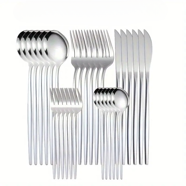 Lunarex | 30-delt guldt stainless steel bestiksæt