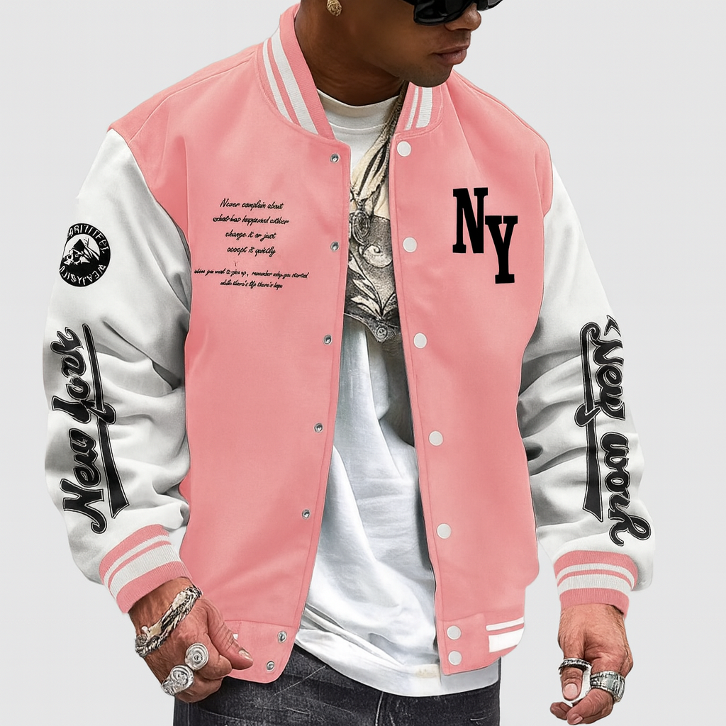 Marcus | Varsity Strikhættetrøje