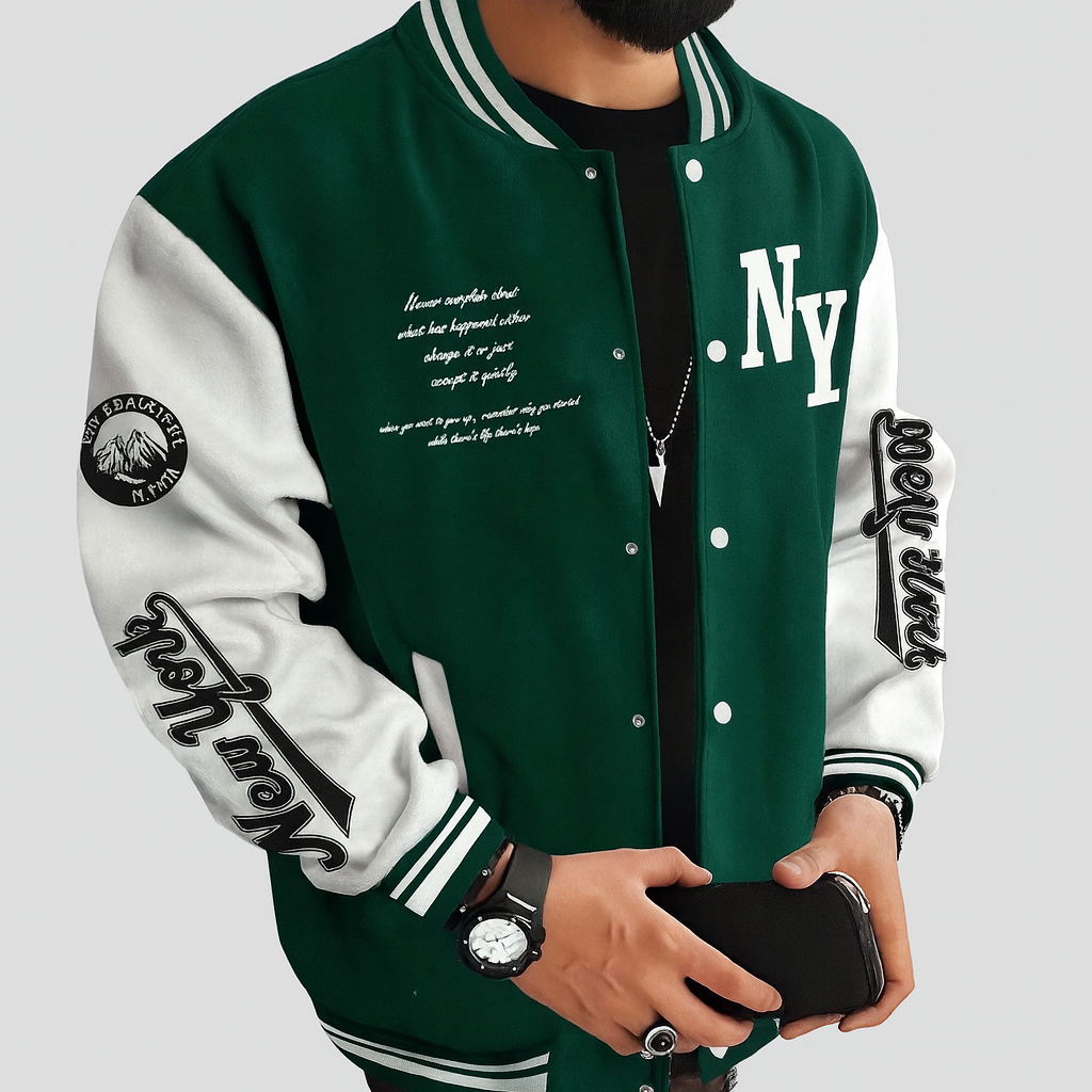 Marcus | Varsity Strikhættetrøje