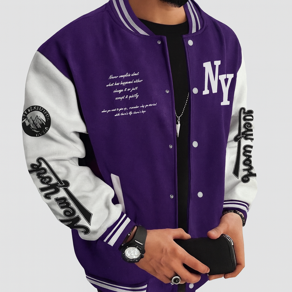 Marcus | Varsity Strikhættetrøje