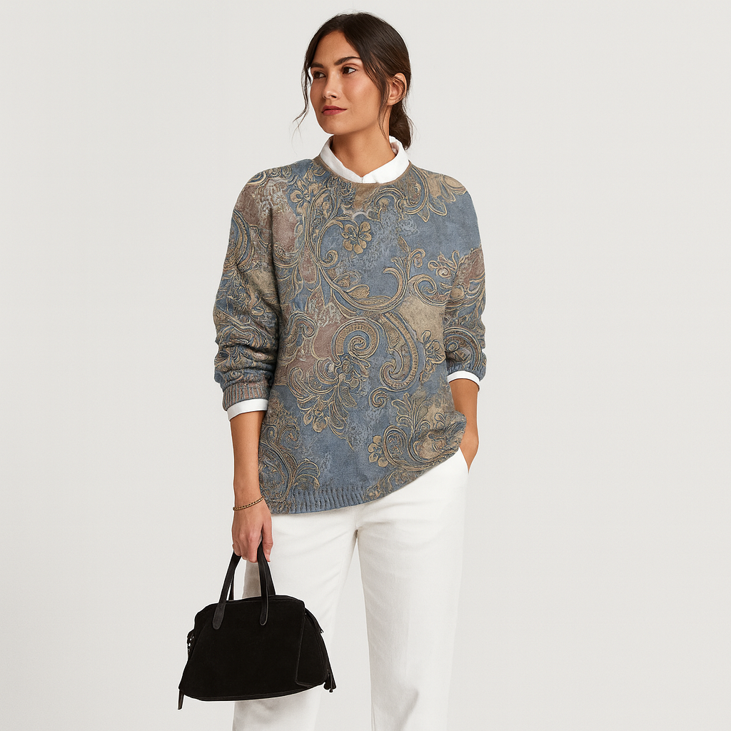 Mariel | Fleecepullover med blomsterprint