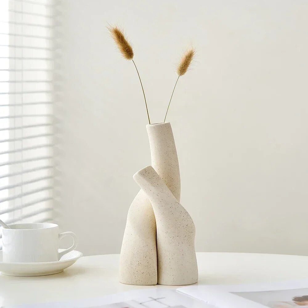 ModernAbstract- Sammenflettet keramisk vase