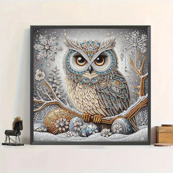 LumiOwl – Strålende Ugle Diamant Maleri Kit