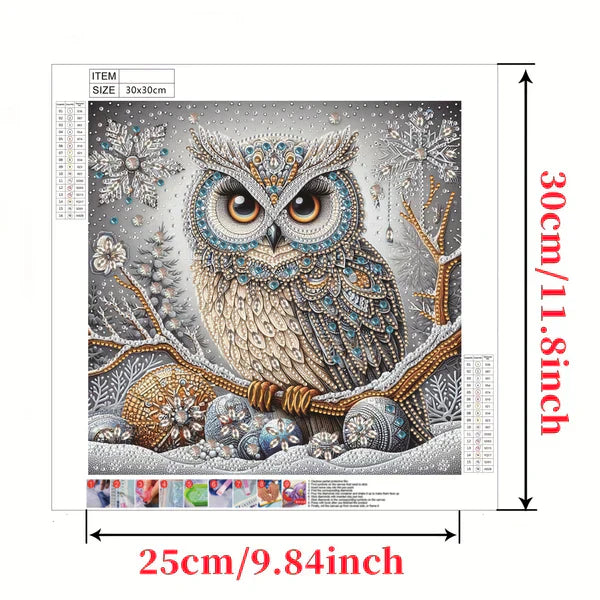 LumiOwl – Strålende Ugle Diamant Maleri Kit