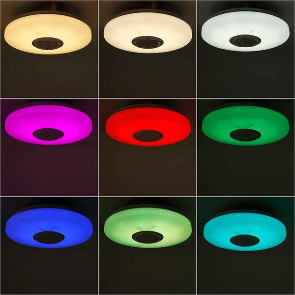 Moderne loftslampe med indbygget højttaler