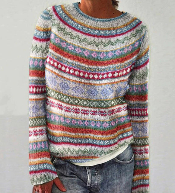 Isla Strikket Sweater - Hyggelig elegance med et stilfuldt touch