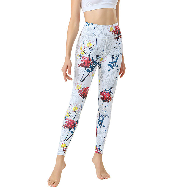 Hvide blomster-leggings