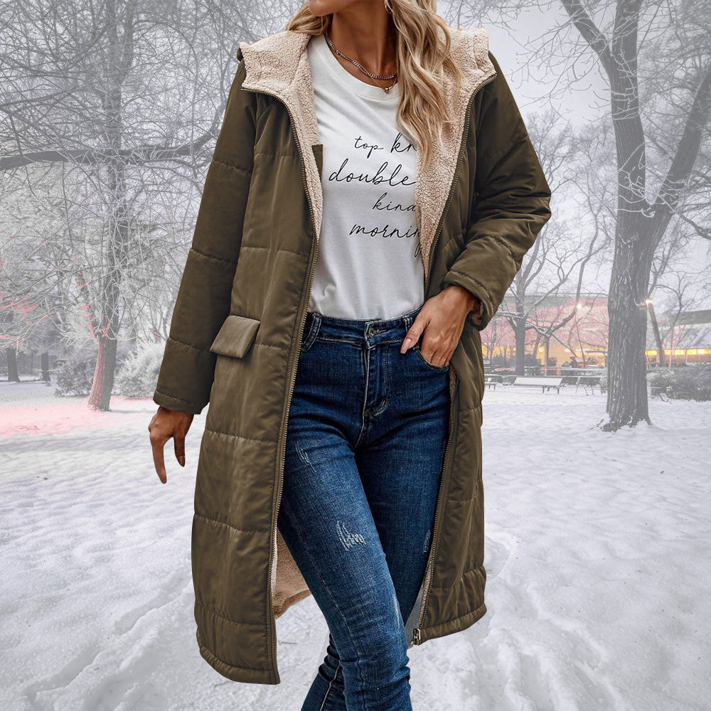 Olivia Warm – Lang Vinterjakke til Damer med Isolering