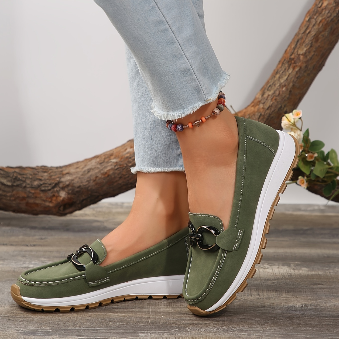 Bettina - Behagelige skridsikre sneakers med spænde