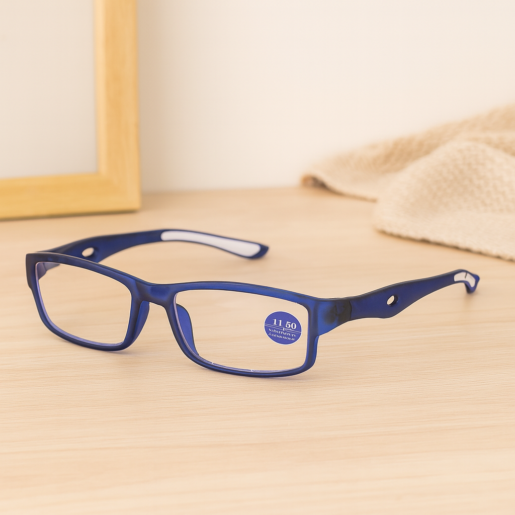 Optivance | Skridsikre sportslæsebriller til mænd med beskyttelse mod blåt lys