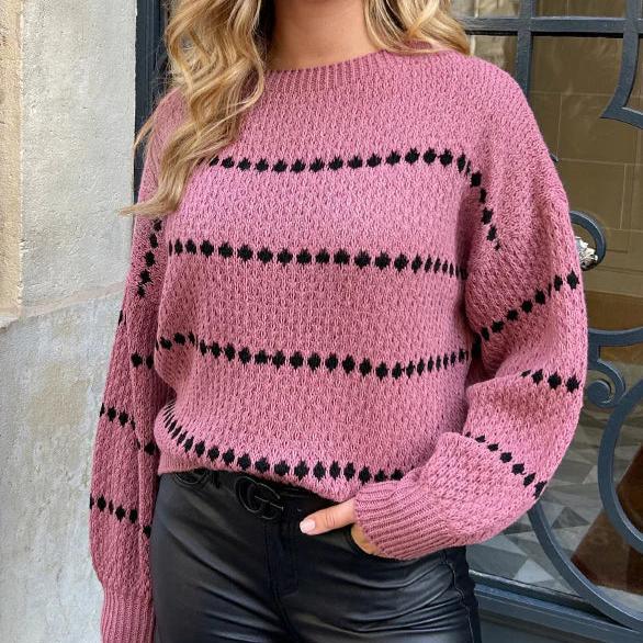 Mayla stilfuld oversize sweater med rund hals