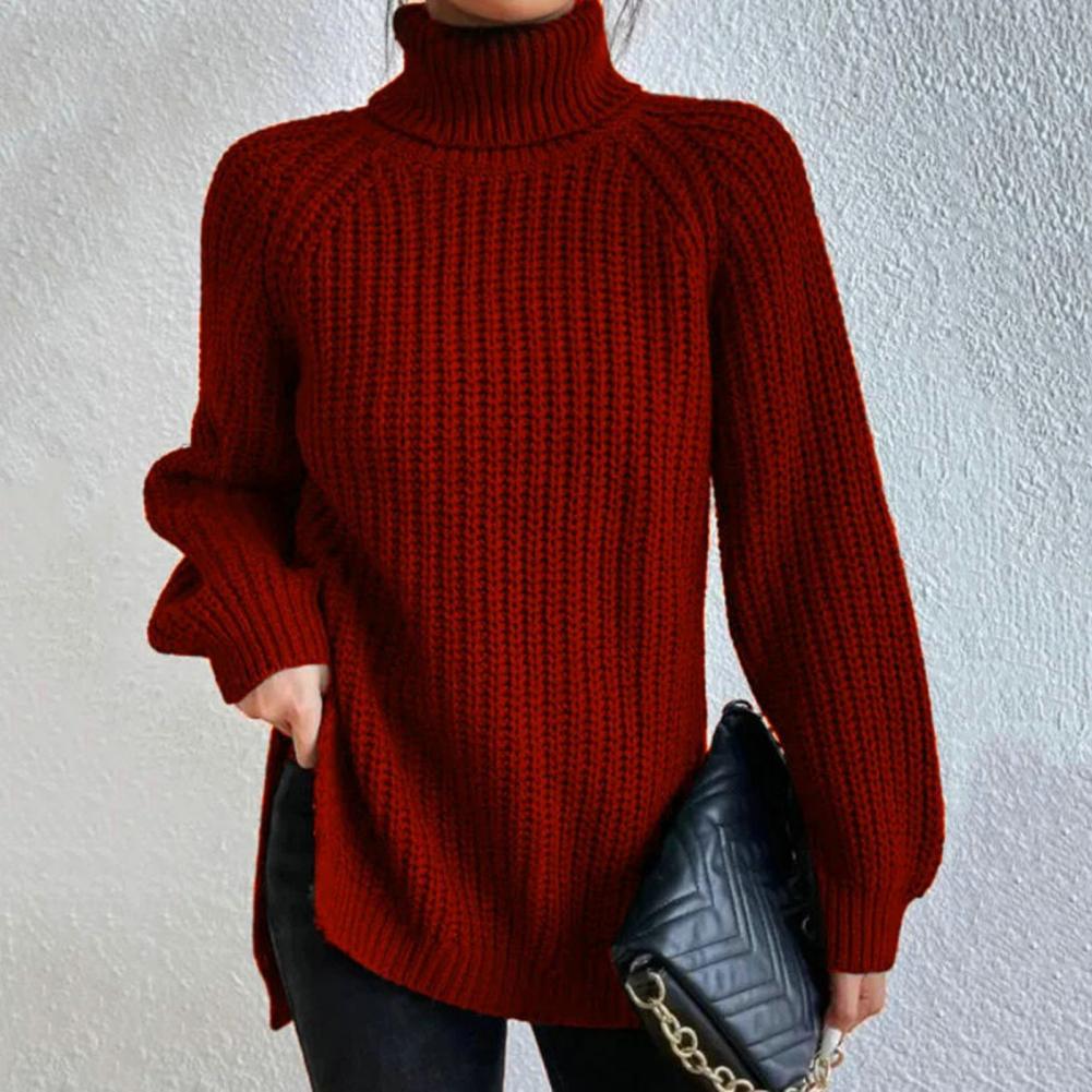 Sabina - Strikket rullekravesweater