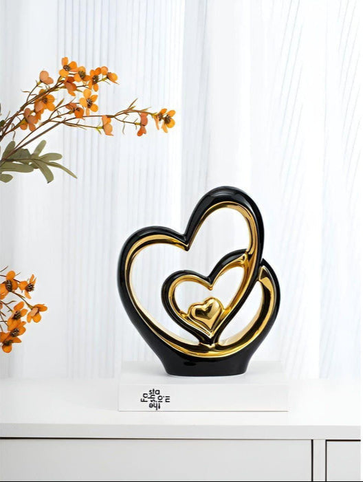 HeartDecor - Unik dobbelt hjerteskulptur