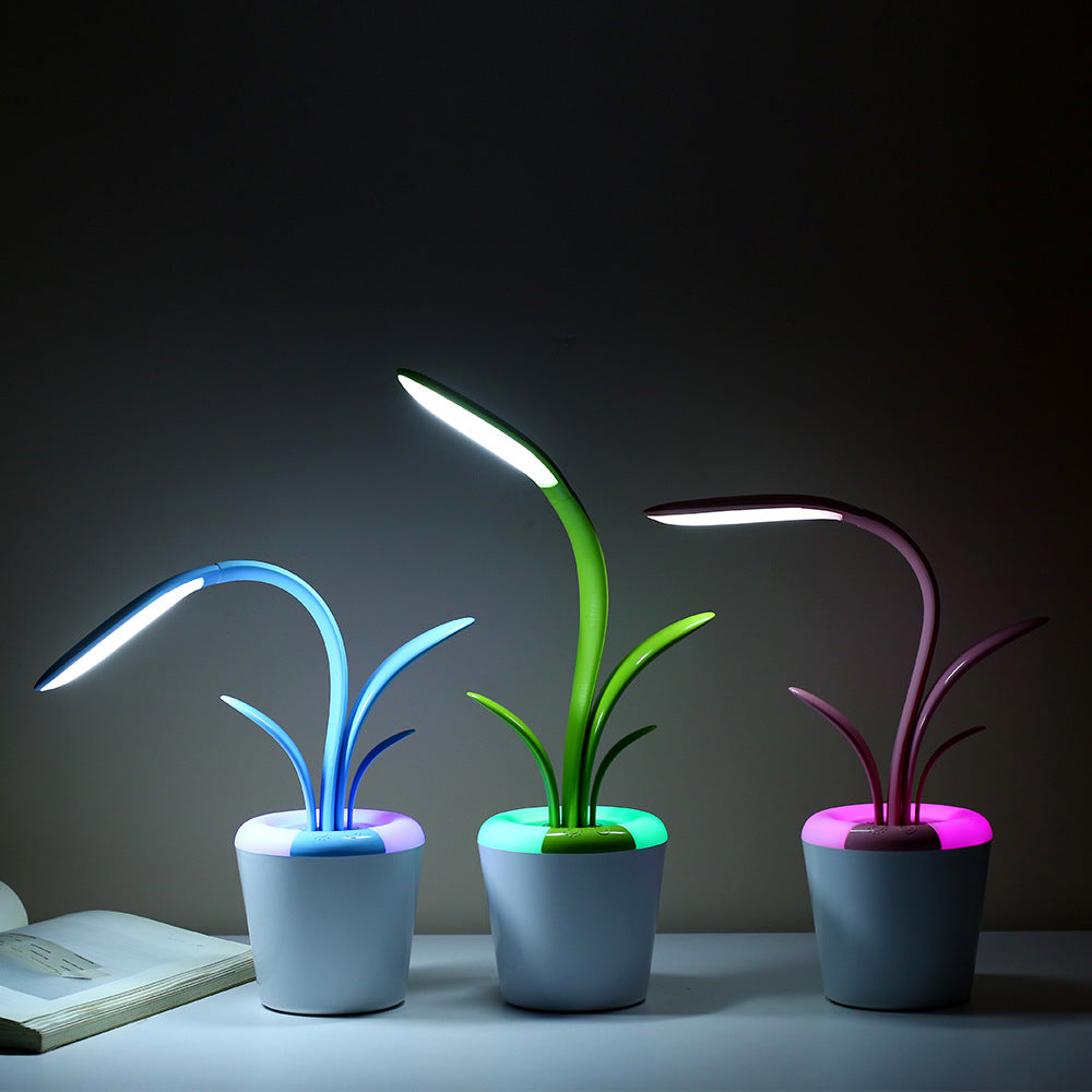 GlowLeaf - Blød diffus planteformet LED-bordslampe