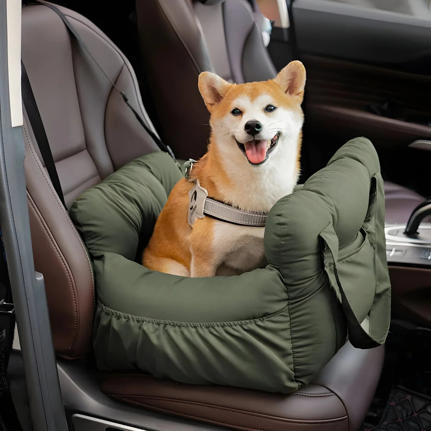 PawHaven CozyCar blød og sikker hundekurv