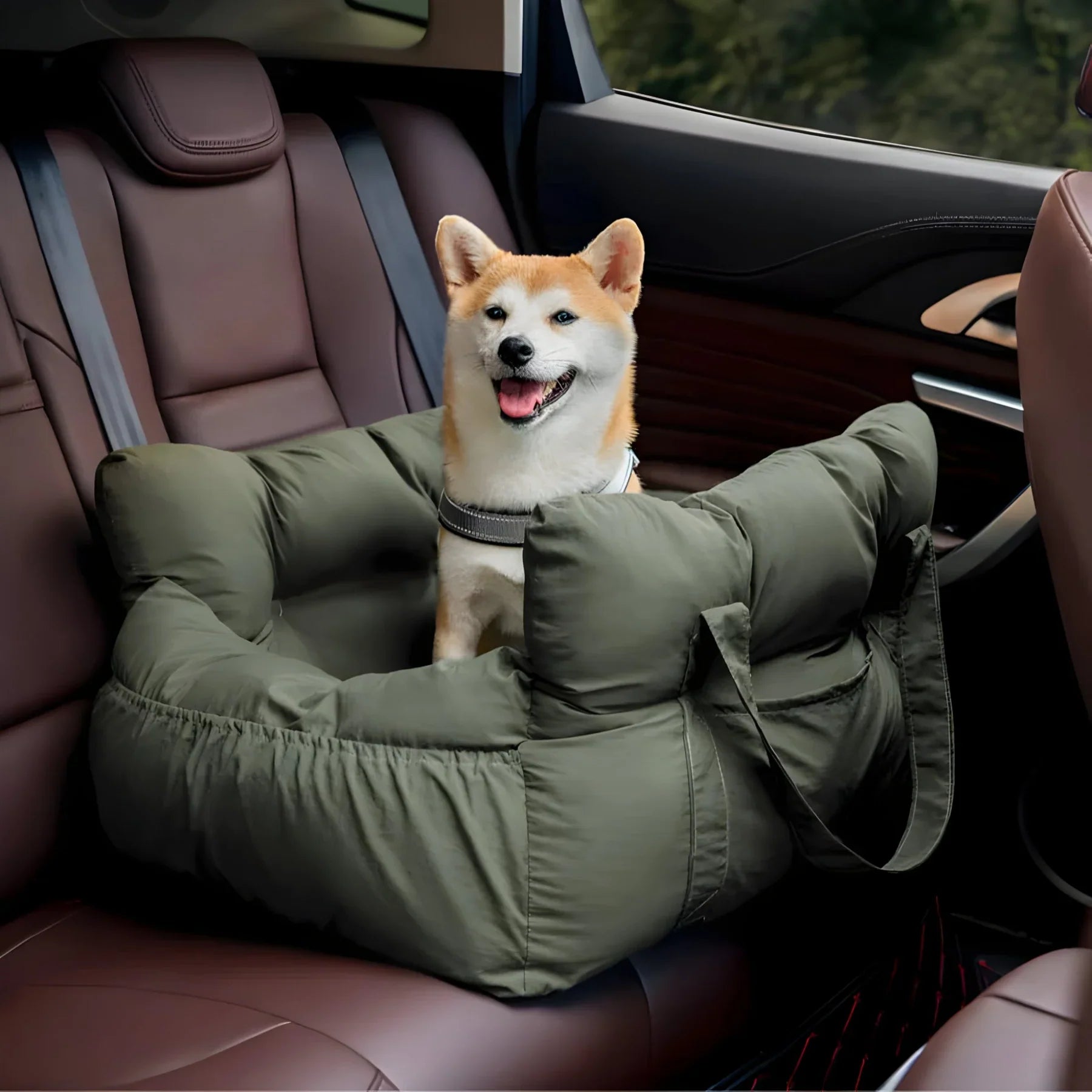 PawHaven CozyCar blød og sikker hundekurv