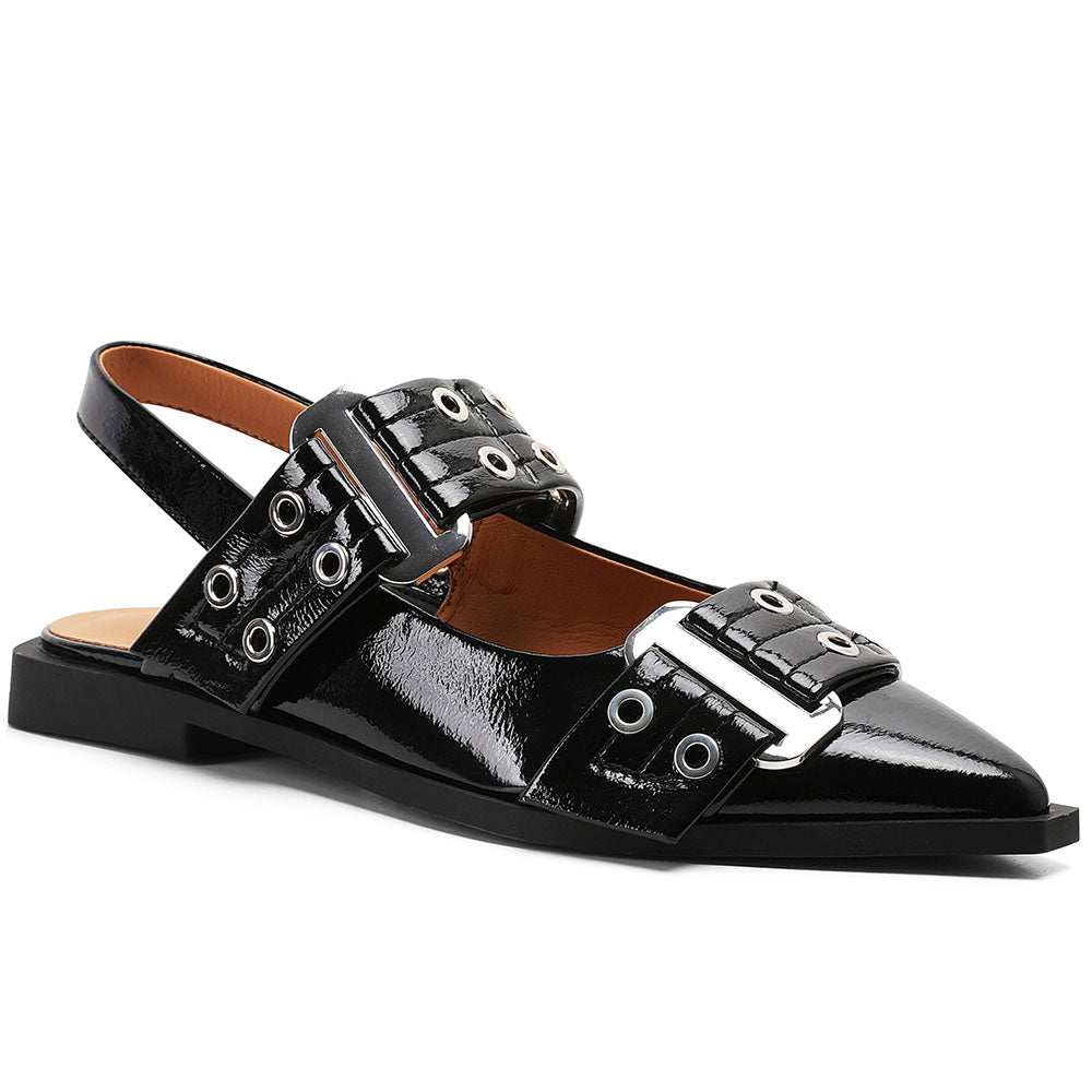 Minerva - Slingback sko med spids tå