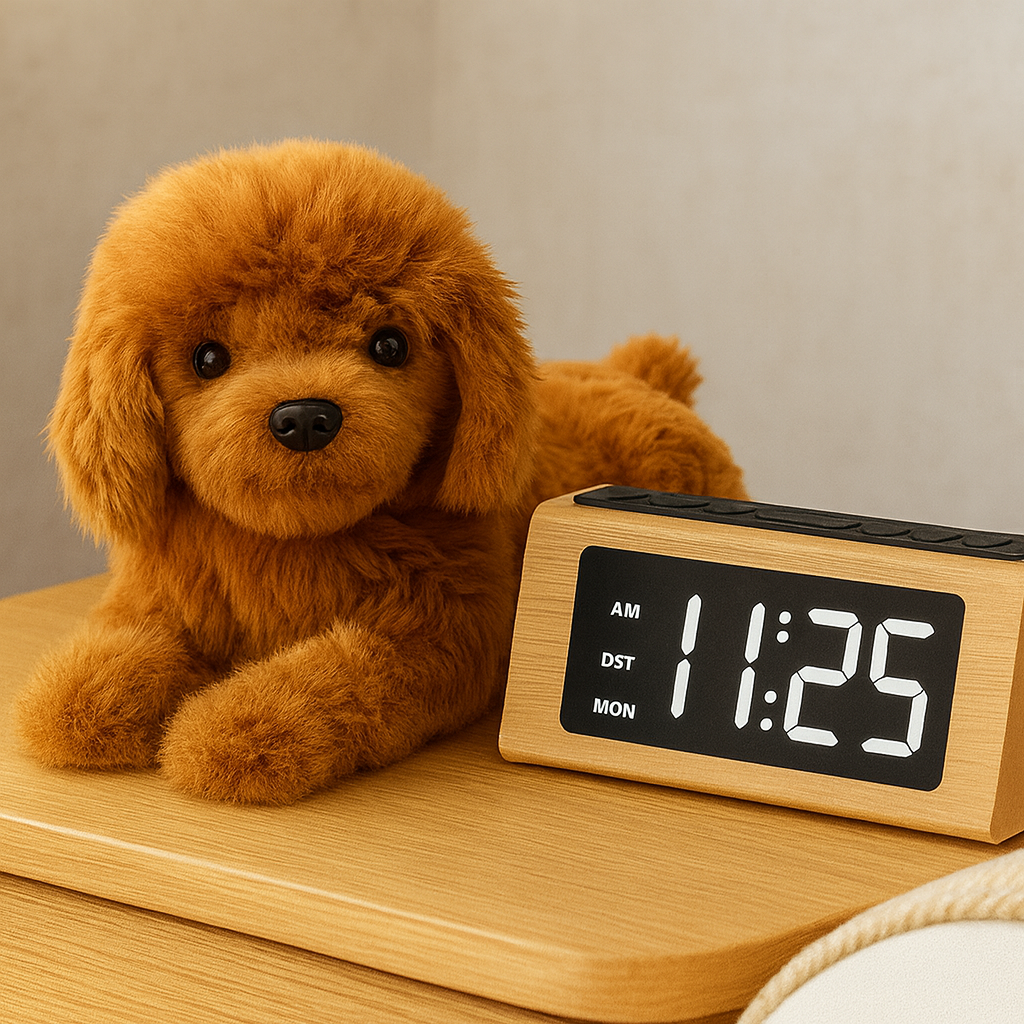 Realistisk plyshund – Livagtig krammehvalp til børn og voksne