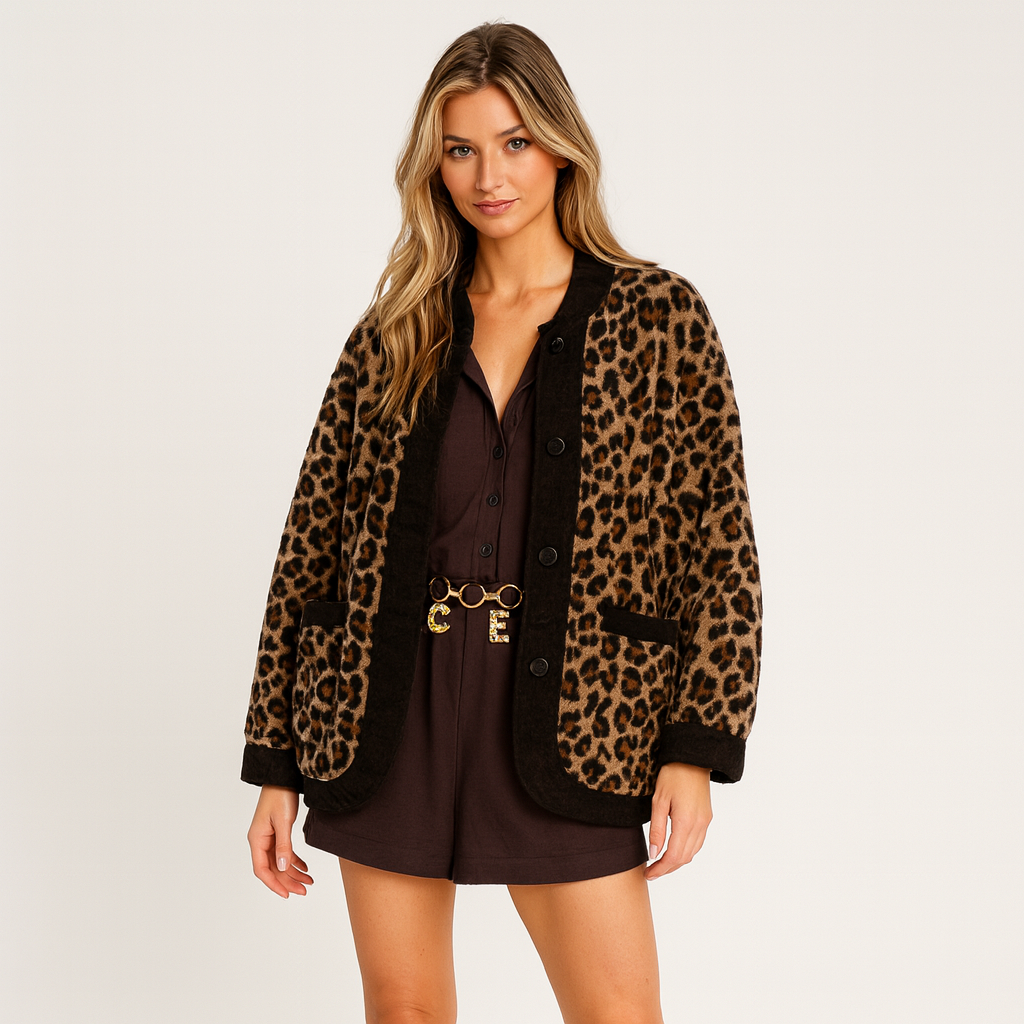 Reille | hyggelig leopard-trekendt cardigan