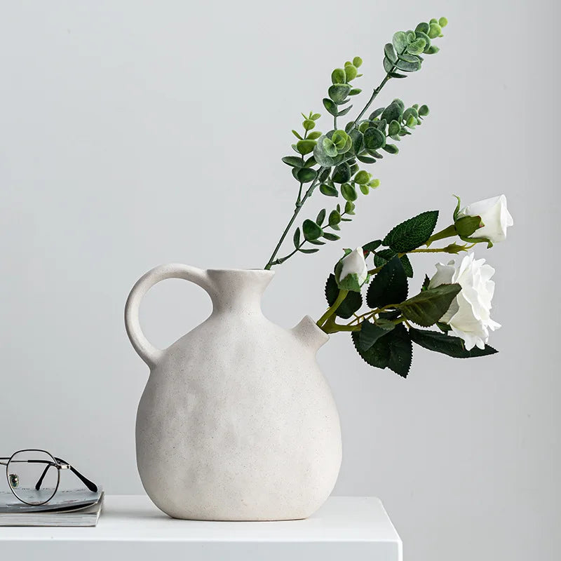 GlossyCharm - Tekstureret keramisk vase
