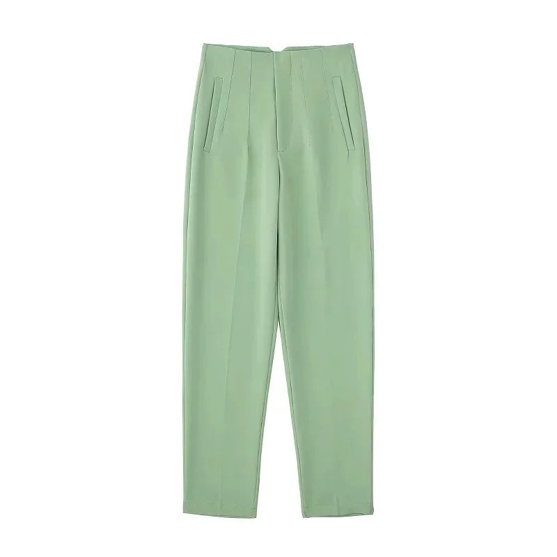 Sara - Højtaljede slim fit formelle bukser