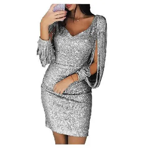 Farrah Sexet glamourøs glitterkjole