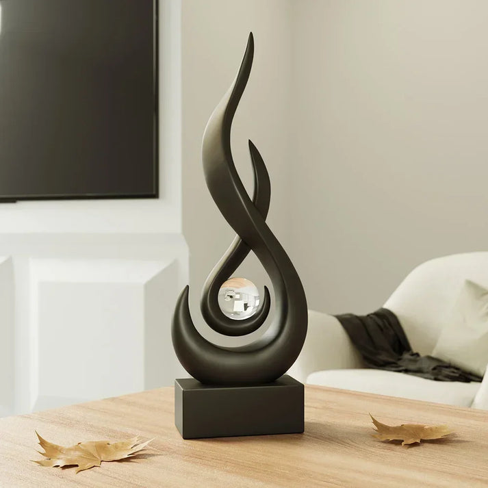 FlowSphere dekorativ skulptur - elegant rumindretning