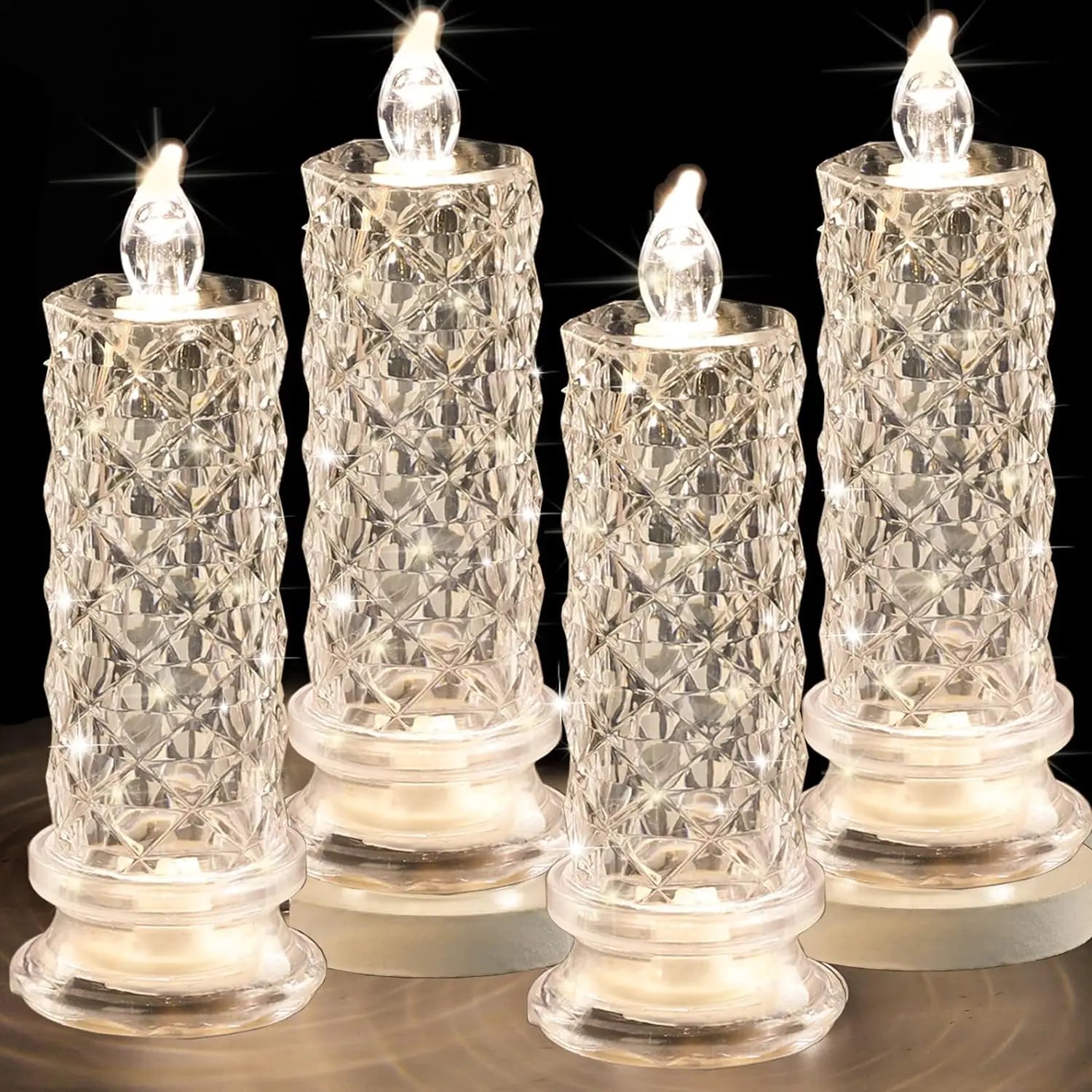Krystallys LED-lys batteridrevet lanterne natlampe