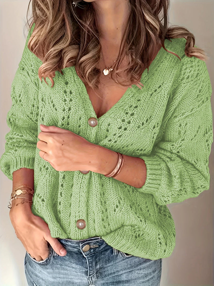 Victoria - Strikket cardigan med knapper