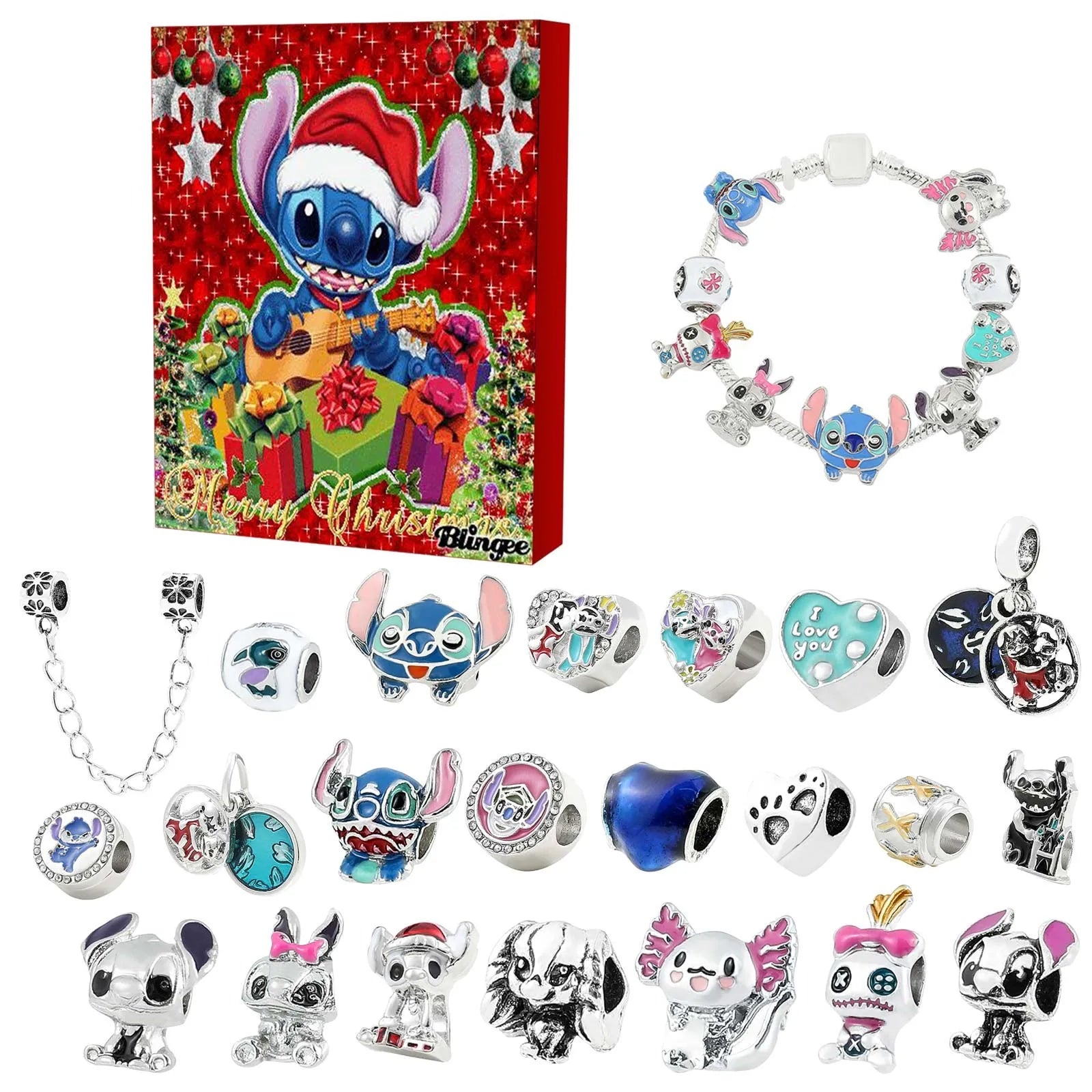 Sæt til at lave julekalenderarmbånd til børn