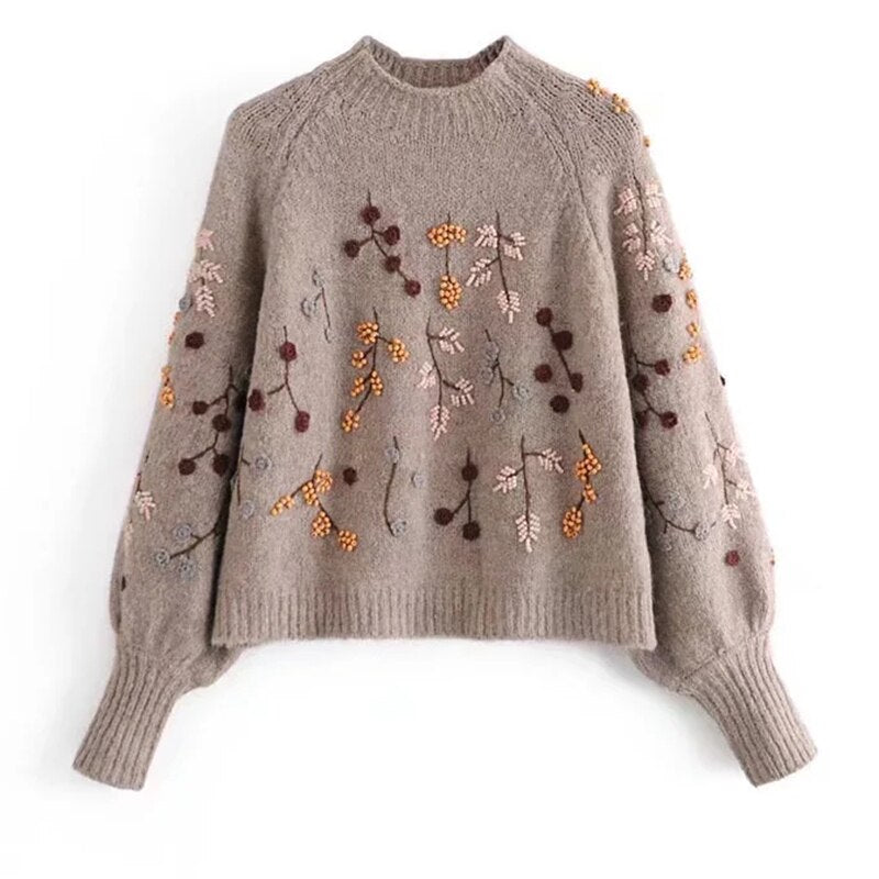 Elvira Afslappet Langærmet Bluse med Unikt Print