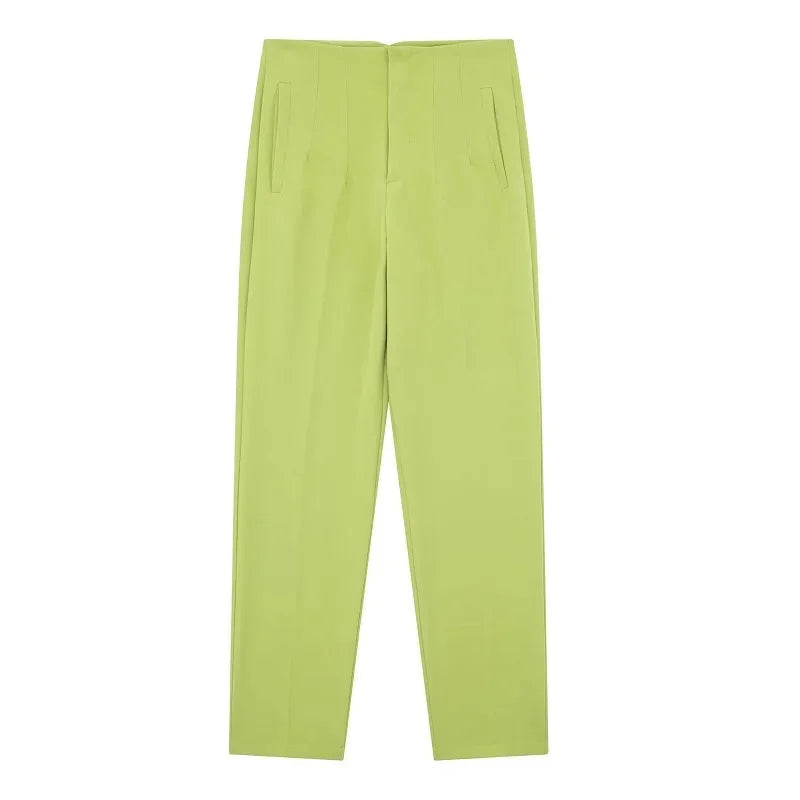 Sara - Højtaljede slim fit formelle bukser