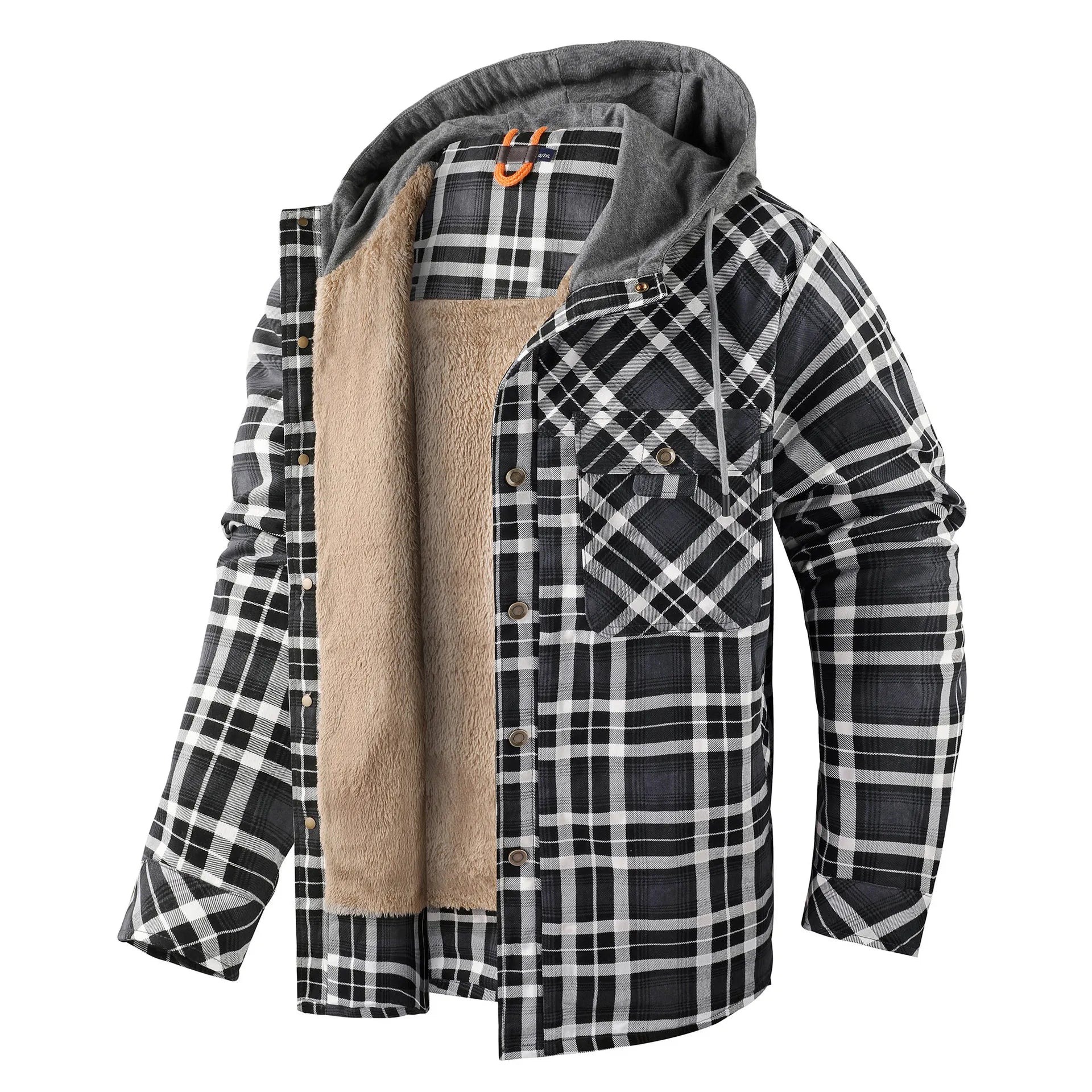 Zyrus Premium Plaid-jakke med hætte