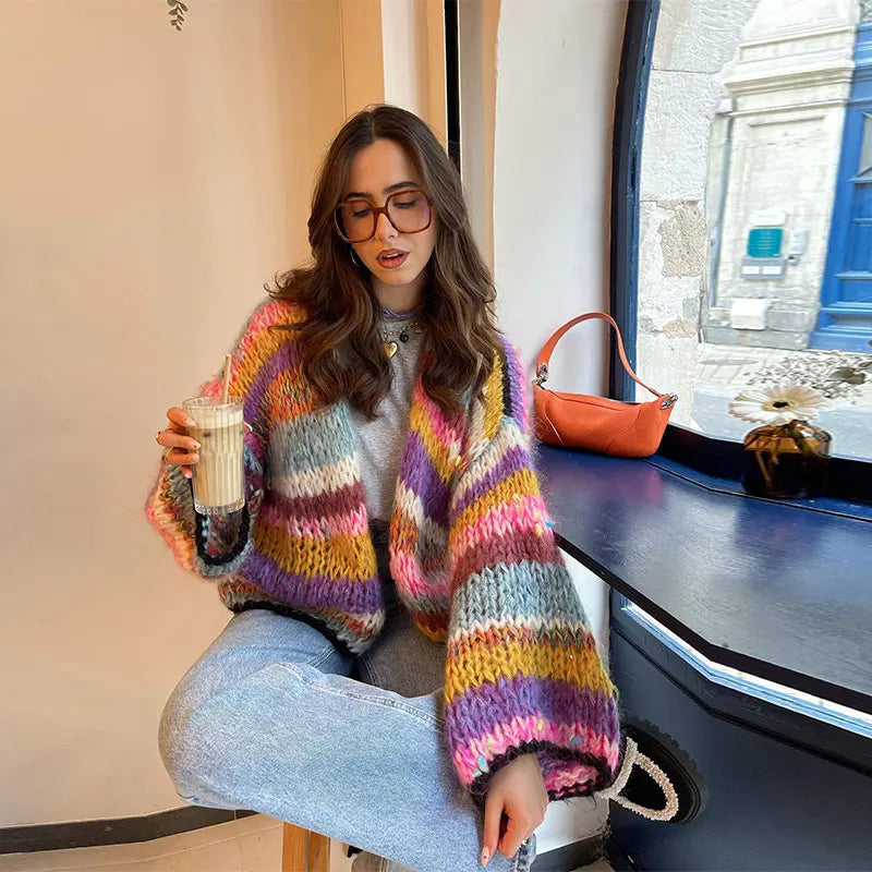 Solenn Relaxed Cardigan med lange ærmer for ultimativ komfort