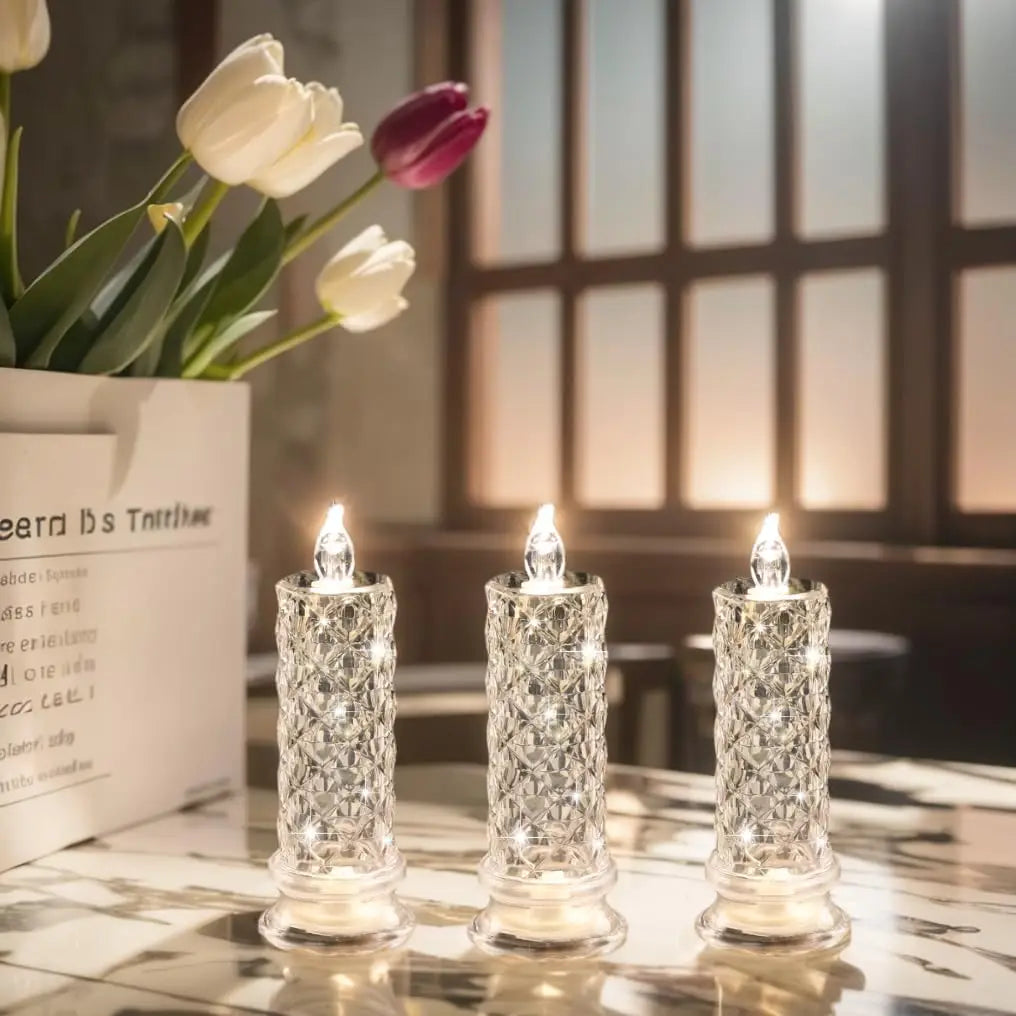 Krystallys LED-lys batteridrevet lanterne natlampe