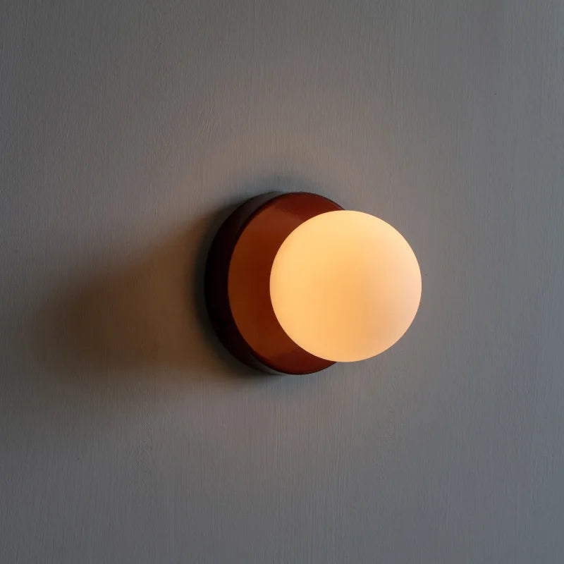 LumiGlobe - Moderne væglampe med glasklods fra midten af århundredet