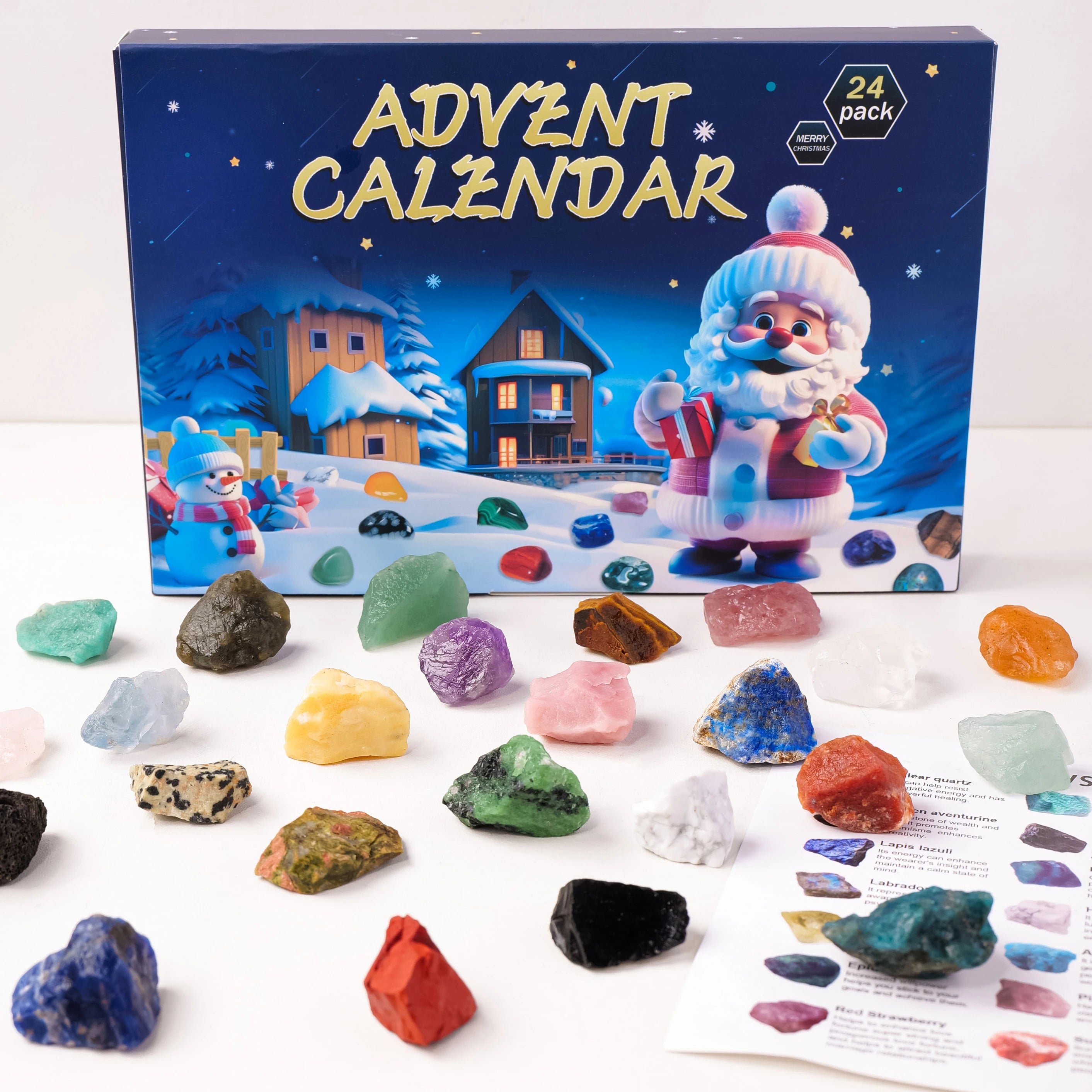 Jule-adventskalender med krystalsten